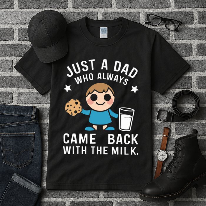 Just A Dad Who Always Came Back With The Milk Tall T-Shirt