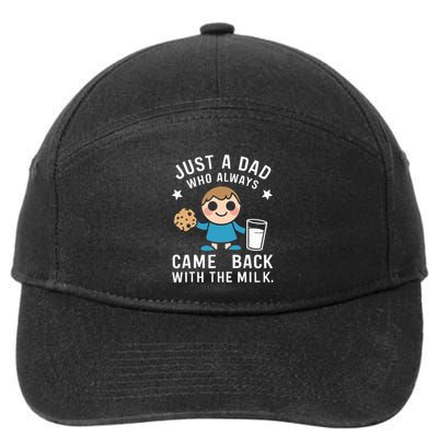 Just A Dad Who Always Came Back With The Milk 7-Panel Snapback Hat
