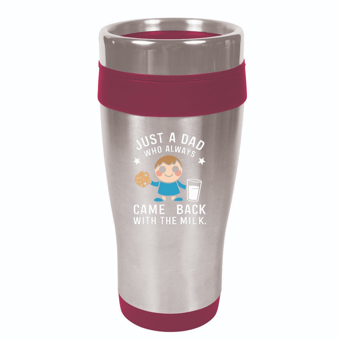 Just A Dad Who Always Came Back With The Milk 16oz Travel Tumbler