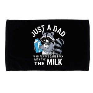 Just A Dad Who Always Came Back With The Milk FatherS Day Microfiber Hand Towel