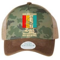Just A Dad Who Always Came Back With The Milk FatherS Day Legacy Tie Dye Trucker Hat