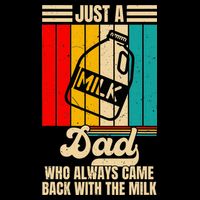 Just A Dad Who Always Came Back With The Milk FatherS Day Button