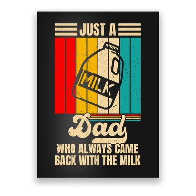 Just A Dad Who Always Came Back With The Milk FatherS Day Poster