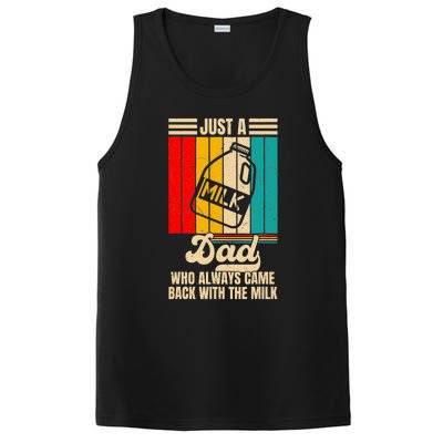 Just A Dad Who Always Came Back With The Milk FatherS Day PosiCharge Competitor Tank