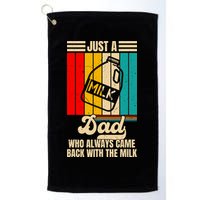 Just A Dad Who Always Came Back With The Milk FatherS Day Golf Towel