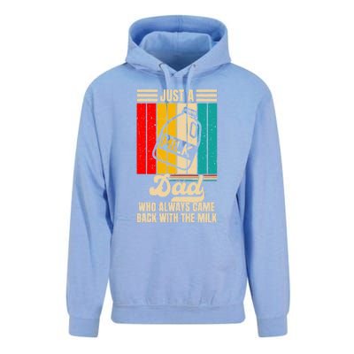 Just A Dad Who Always Came Back With The Milk FatherS Day Unisex Surf Hoodie