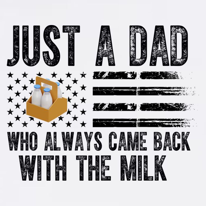 Just A Dad Who Always Came Back With The Milk American Flag Garment-Dyed Sweatshirt