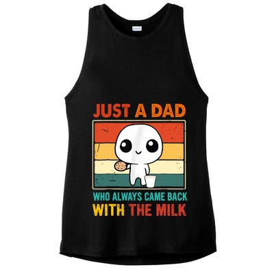 Just A Dad Who Always Came Back With The Milk Ladies PosiCharge Tri-Blend Wicking Tank