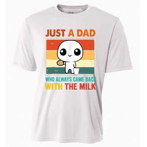 Just A Dad Who Always Came Back With The Milk Cooling Performance Crew T-Shirt