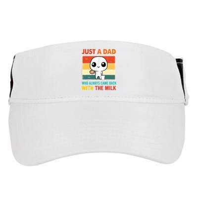 Just A Dad Who Always Came Back With The Milk Adult Drive Performance Visor