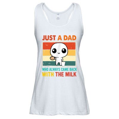Just A Dad Who Always Came Back With The Milk Ladies Essential Flowy Tank