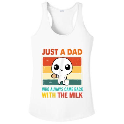 Just A Dad Who Always Came Back With The Milk Ladies PosiCharge Competitor Racerback Tank