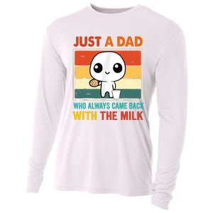 Just A Dad Who Always Came Back With The Milk Cooling Performance Long Sleeve Crew