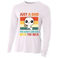 Just A Dad Who Always Came Back With The Milk Cooling Performance Long Sleeve Crew