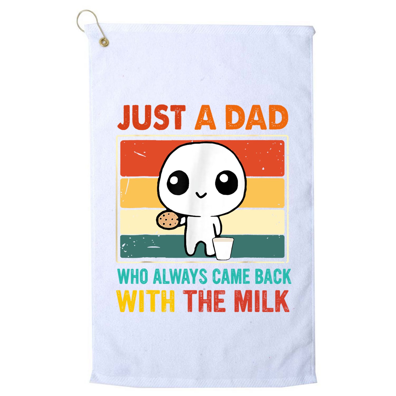 Just A Dad Who Always Came Back With The Milk Golf Towel