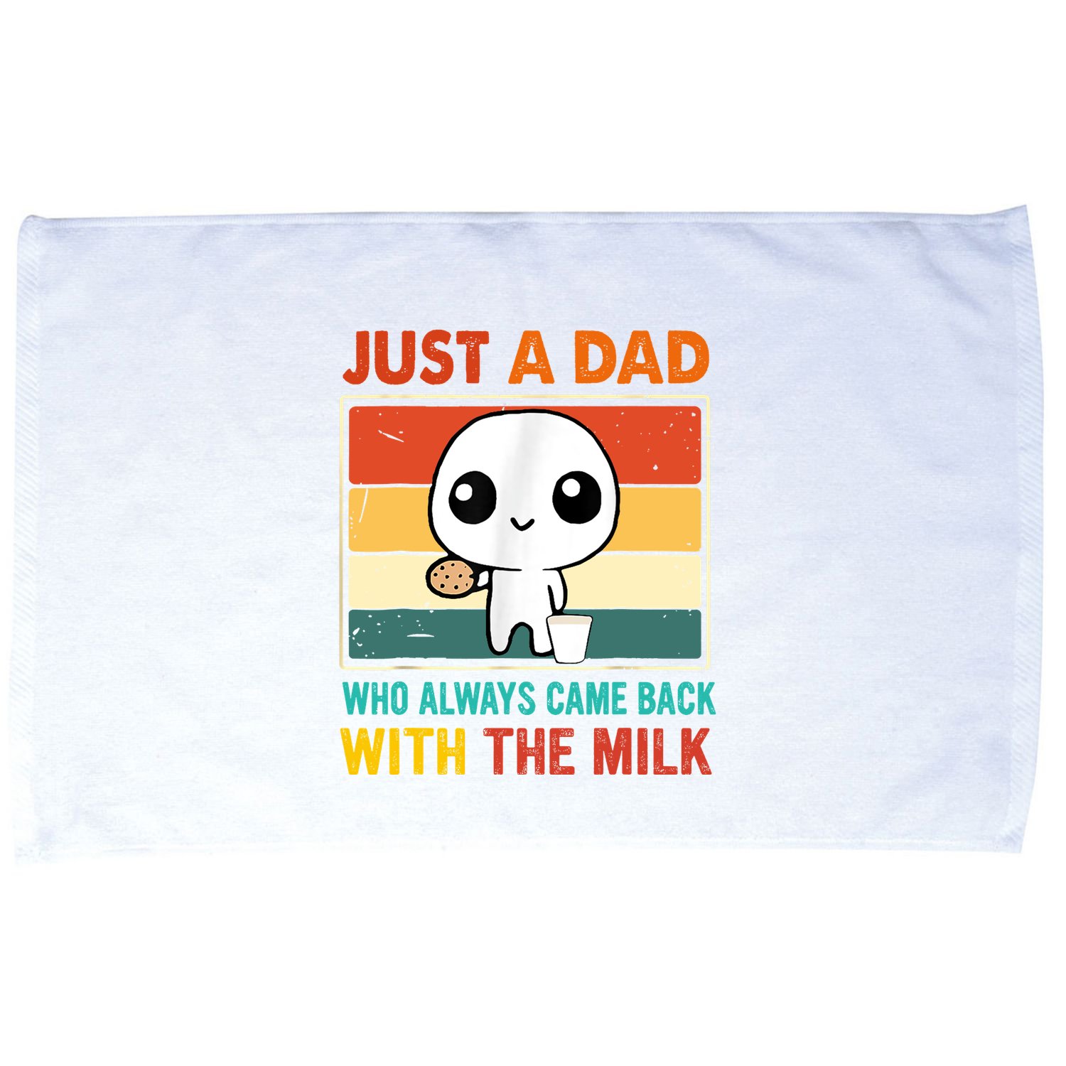 Just A Dad Who Always Came Back With The Milk Microfiber Hand Towel