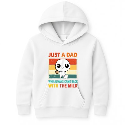 Just A Dad Who Always Came Back With The Milk Kids Hoodie