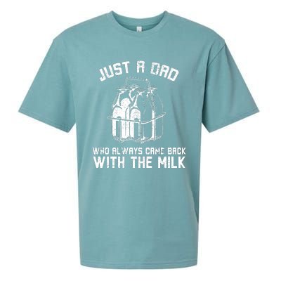 Just A Dad Who Always Came Back With The Milk Sueded Cloud Jersey T-Shirt