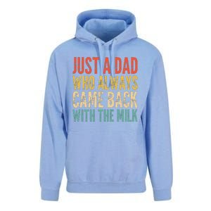 Just A Dad Who Always Came Back With The Milk Unisex Surf Hoodie