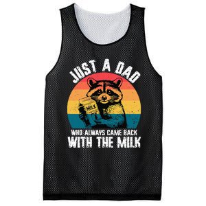 Just A Dad Who Always Came Back With The Milk Mesh Reversible Basketball Jersey Tank