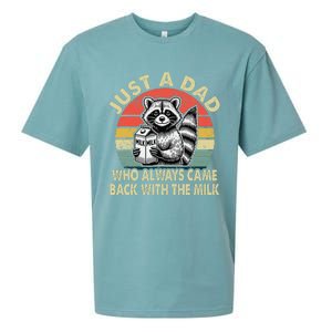 Just A Dad Who Always Came Back With The Milk FatherS Day Sueded Cloud Jersey T-Shirt