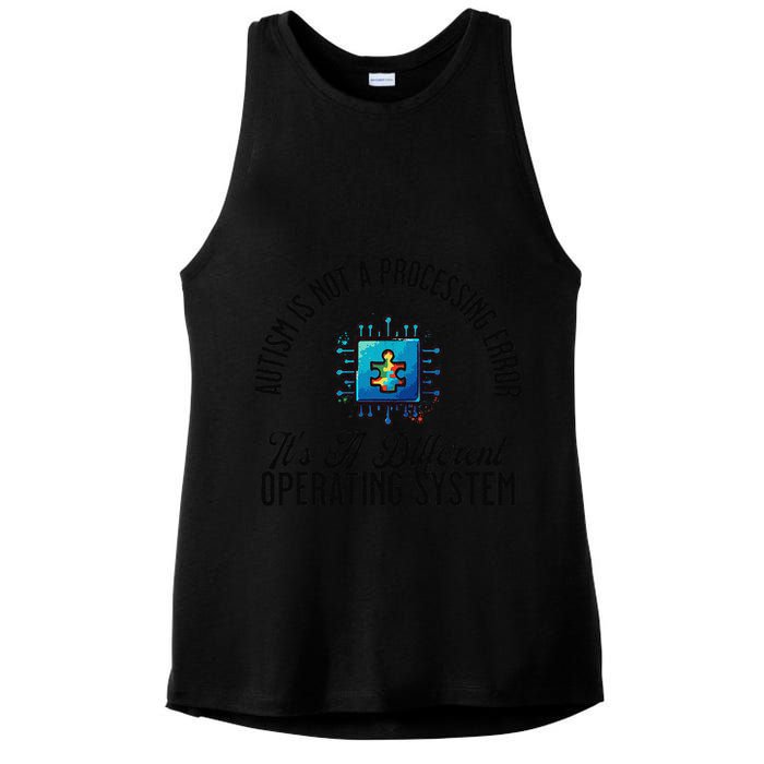 Just a Different Operating System - Autism Awareness Ladies PosiCharge Tri-Blend Wicking Tank