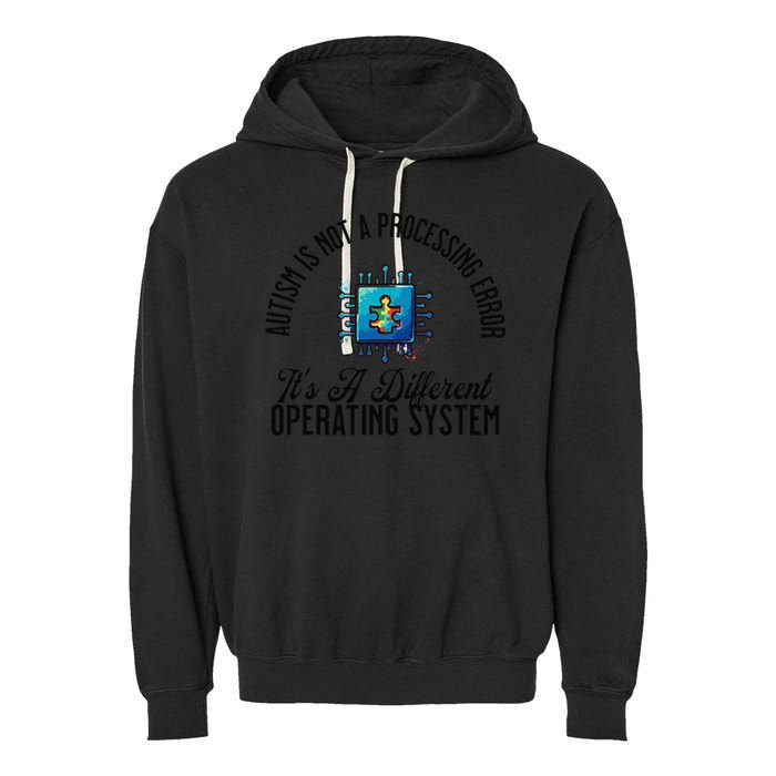 Just a Different Operating System - Autism Awareness Garment-Dyed Fleece Hoodie