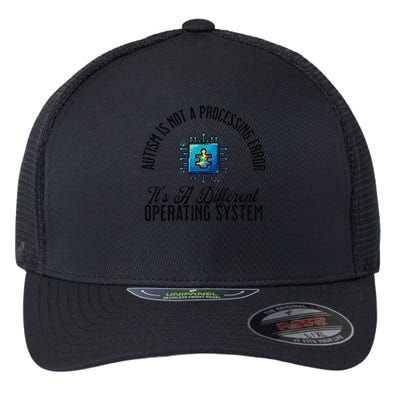 Just a Different Operating System - Autism Awareness Flexfit Unipanel Trucker Cap