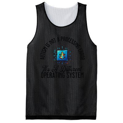 Just a Different Operating System - Autism Awareness Mesh Reversible Basketball Jersey Tank