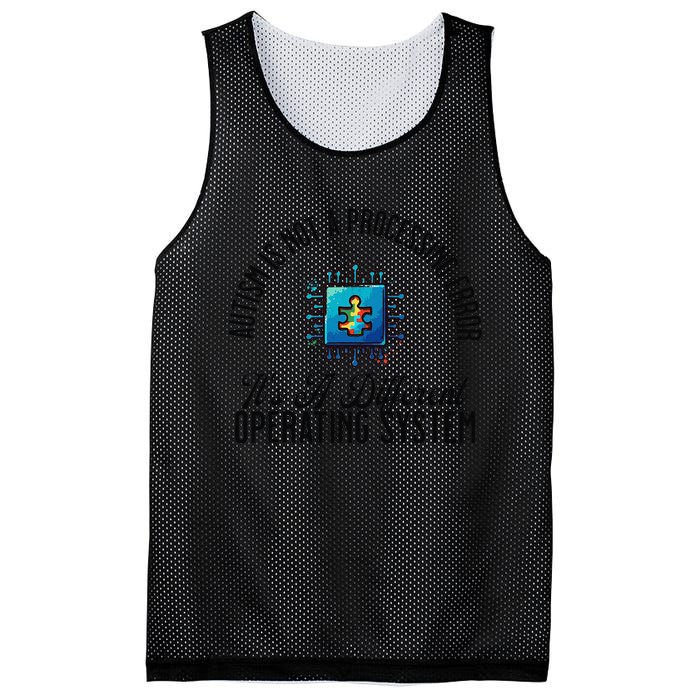 Just a Different Operating System - Autism Awareness Mesh Reversible Basketball Jersey Tank
