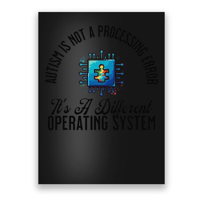 Just a Different Operating System - Autism Awareness Poster