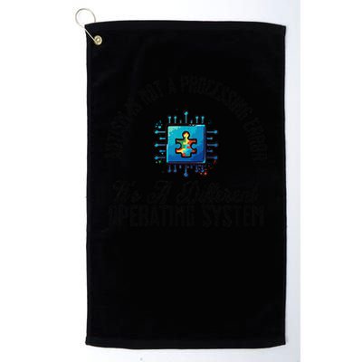 Just a Different Operating System - Autism Awareness Golf Towel