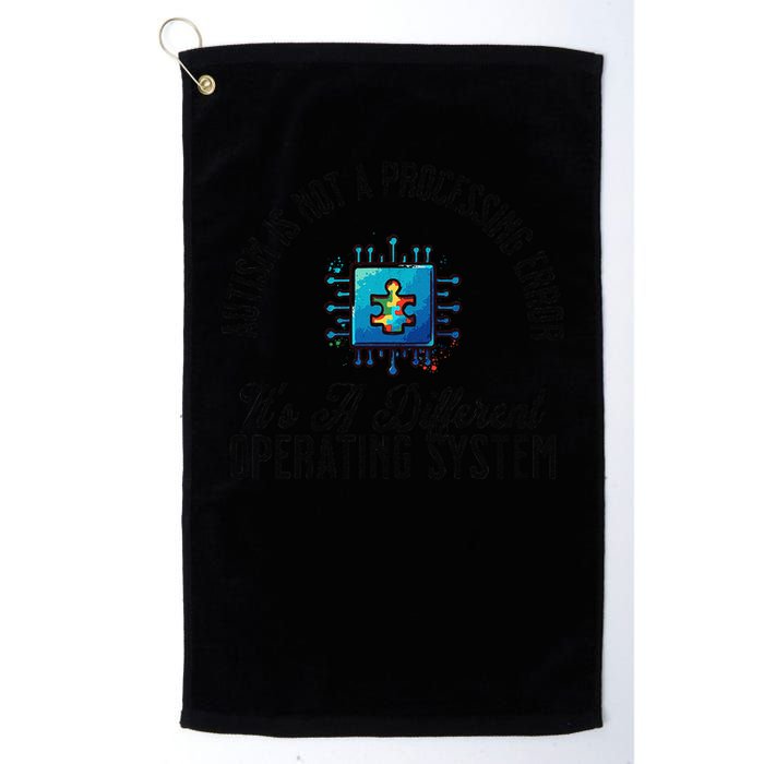 Just a Different Operating System - Autism Awareness Golf Towel