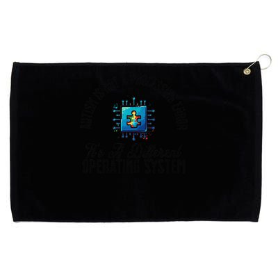 Just a Different Operating System - Autism Awareness Grommeted Golf Towel