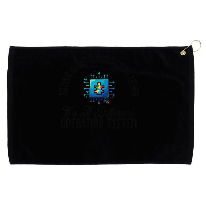 Just a Different Operating System - Autism Awareness Grommeted Golf Towel