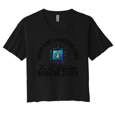 Just a Different Operating System - Autism Awareness Crop Top