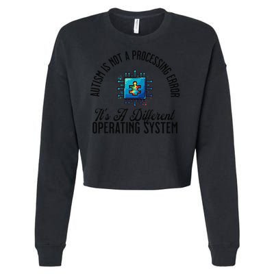 Just a Different Operating System - Autism Awareness Cropped Pullover Crew