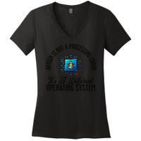 Just a Different Operating System - Autism Awareness Women's V-Neck T-Shirt
