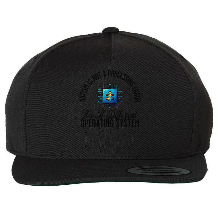 Just a Different Operating System - Autism Awareness Wool Snapback Cap