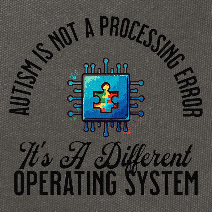 Just a Different Operating System - Autism Awareness Cotton Canvas Backpack