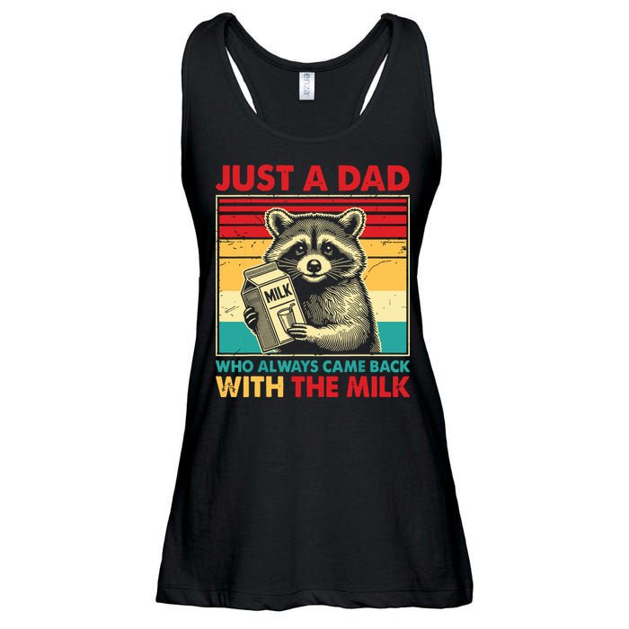 Just A Dad Who Always Came Back With The Milk Ladies Essential Flowy Tank