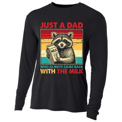 Just A Dad Who Always Came Back With The Milk Cooling Performance Long Sleeve Crew