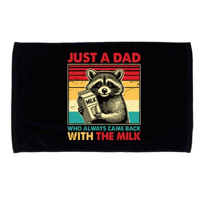 Just A Dad Who Always Came Back With The Milk Microfiber Hand Towel