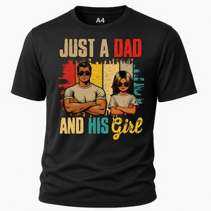 Just A Dad And His Girl FatherS Day Proud Family Cooling Performance Crew T-Shirt