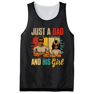 Just A Dad And His Girl FatherS Day Proud Family Mesh Reversible Basketball Jersey Tank