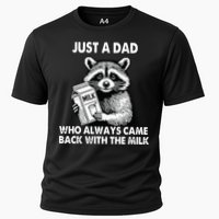 Just A Dad Who Always Came Back With The Milk FatherS Day Cooling Performance Crew T-Shirt