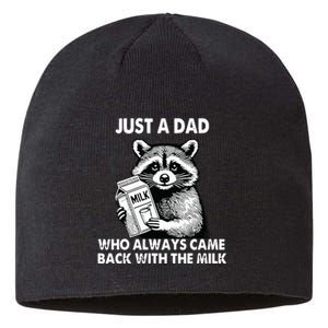 Just A Dad Who Always Came Back With The Milk FatherS Day Sustainable Beanie