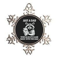 Just A Dad Who Always Came Back With The Milk FatherS Day Metallic Star Ornament