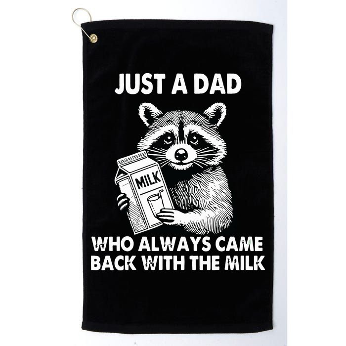 Just A Dad Who Always Came Back With The Milk FatherS Day Golf Towel