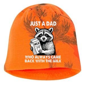 Just A Dad Who Always Came Back With The Milk FatherS Day Kati - Camo Knit Beanie